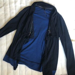 Zipper detail Open Jacket Cardigan with 4 Pockets!